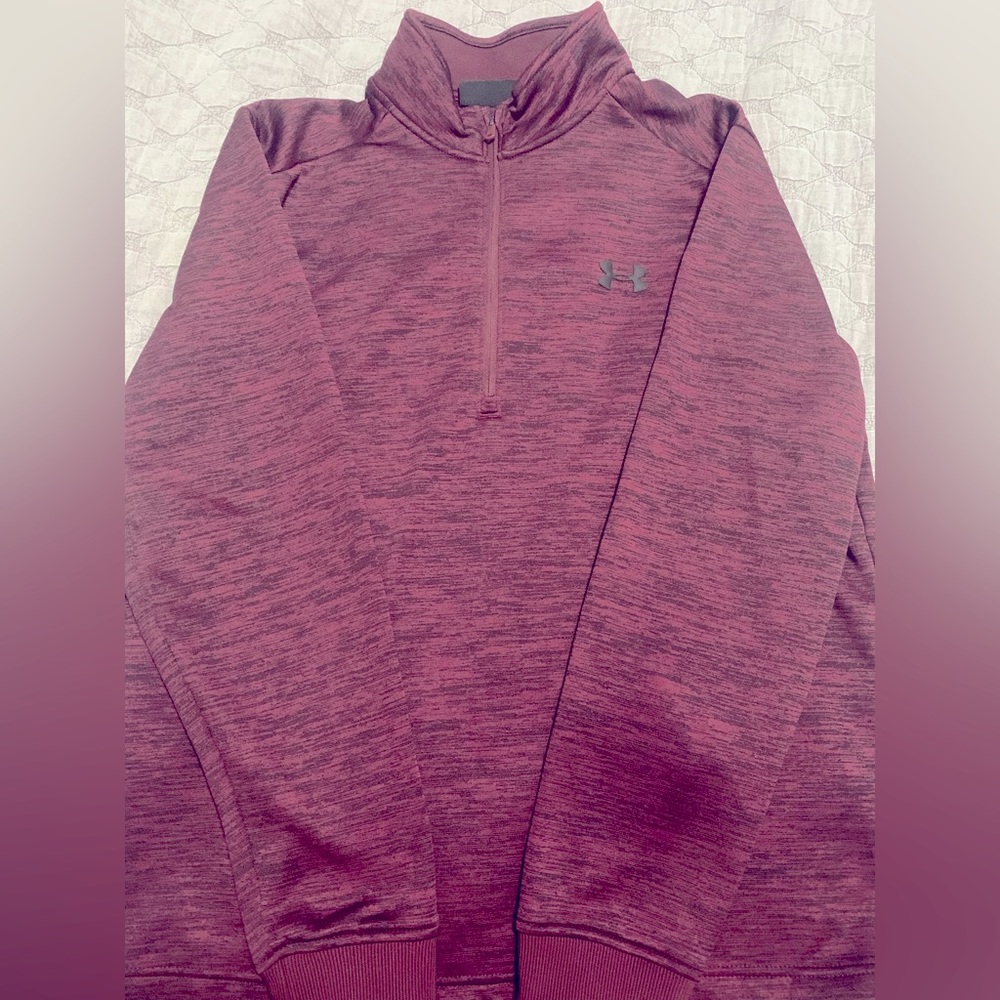 Under Armour Mens sz L 1/4 Zip Cold Gear Pullover Lightweight Sweater
